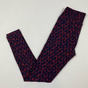 LuLaRoe Red & Navy‎ Leggings